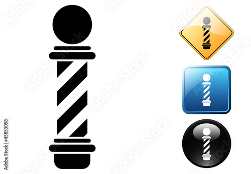 Barbershop pictogram and icons