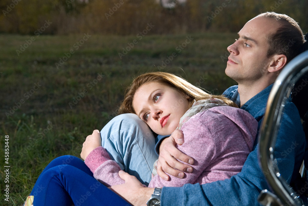 Fototapeta premium Young couple outdoors
