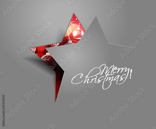 vector peel off star christmas