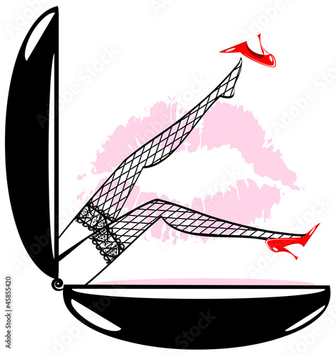 female legs and powder
