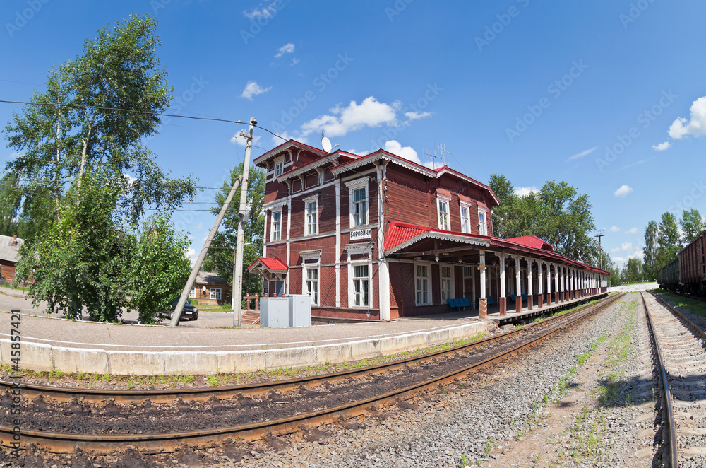 Old Provincial Railway Station in Russia