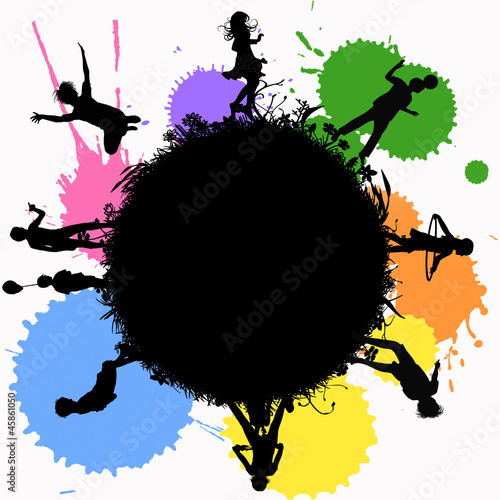 children playing sports