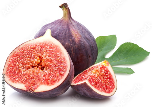 Figs with leaves. photo