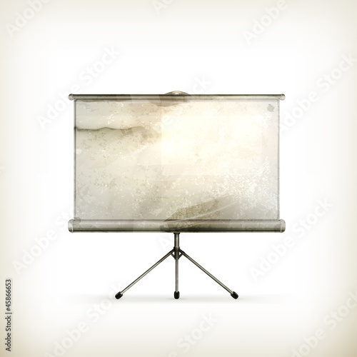 Blank Projection screen, old-style