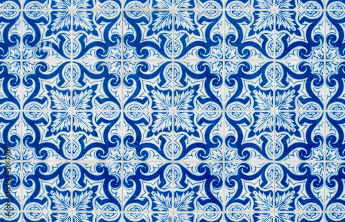 Ornamental old typical tiles