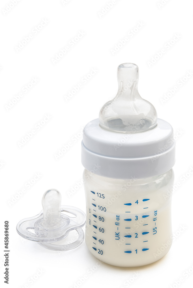 baby bottle and pacifier with clipping path baby bottle and pacifier with clipping path