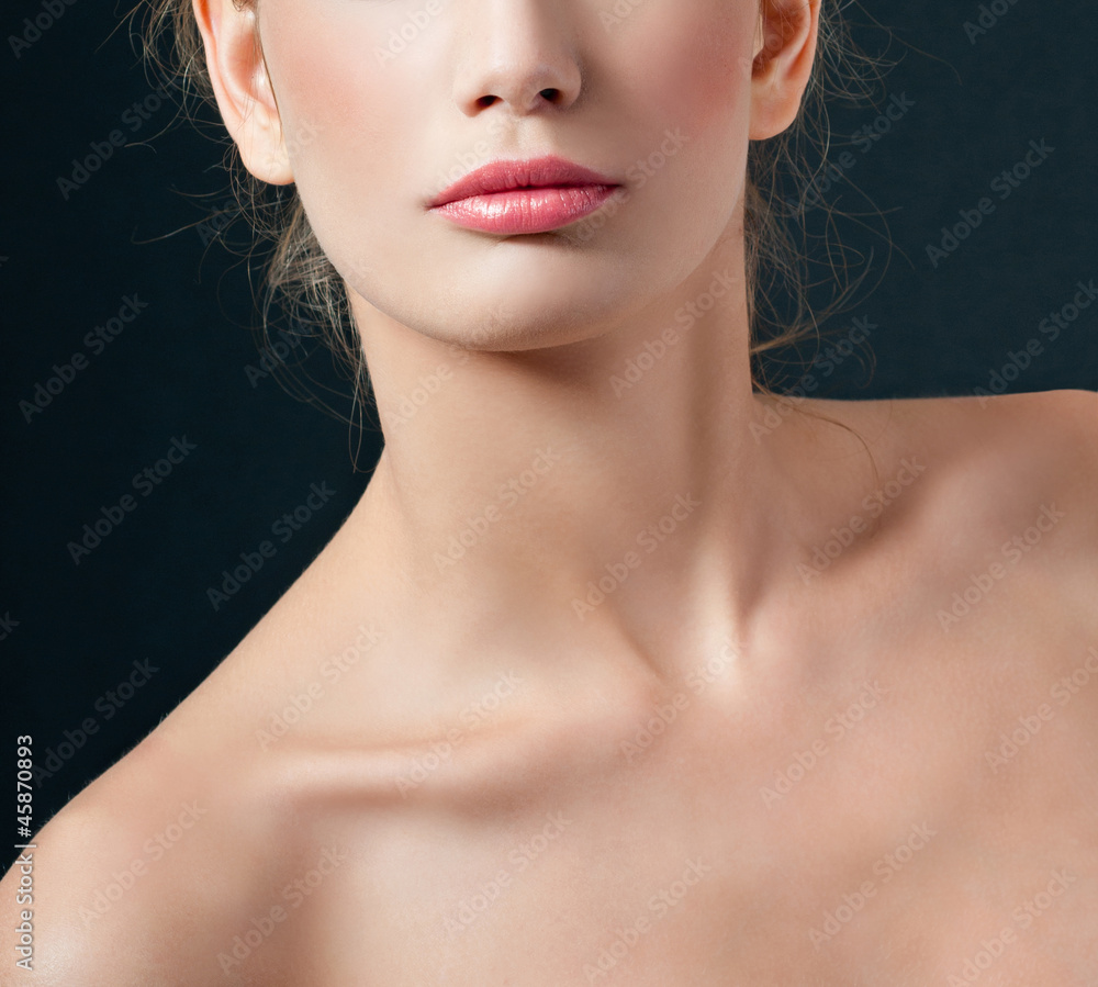 Fototapeta premium Beautiful Girl face. Perfect skin
