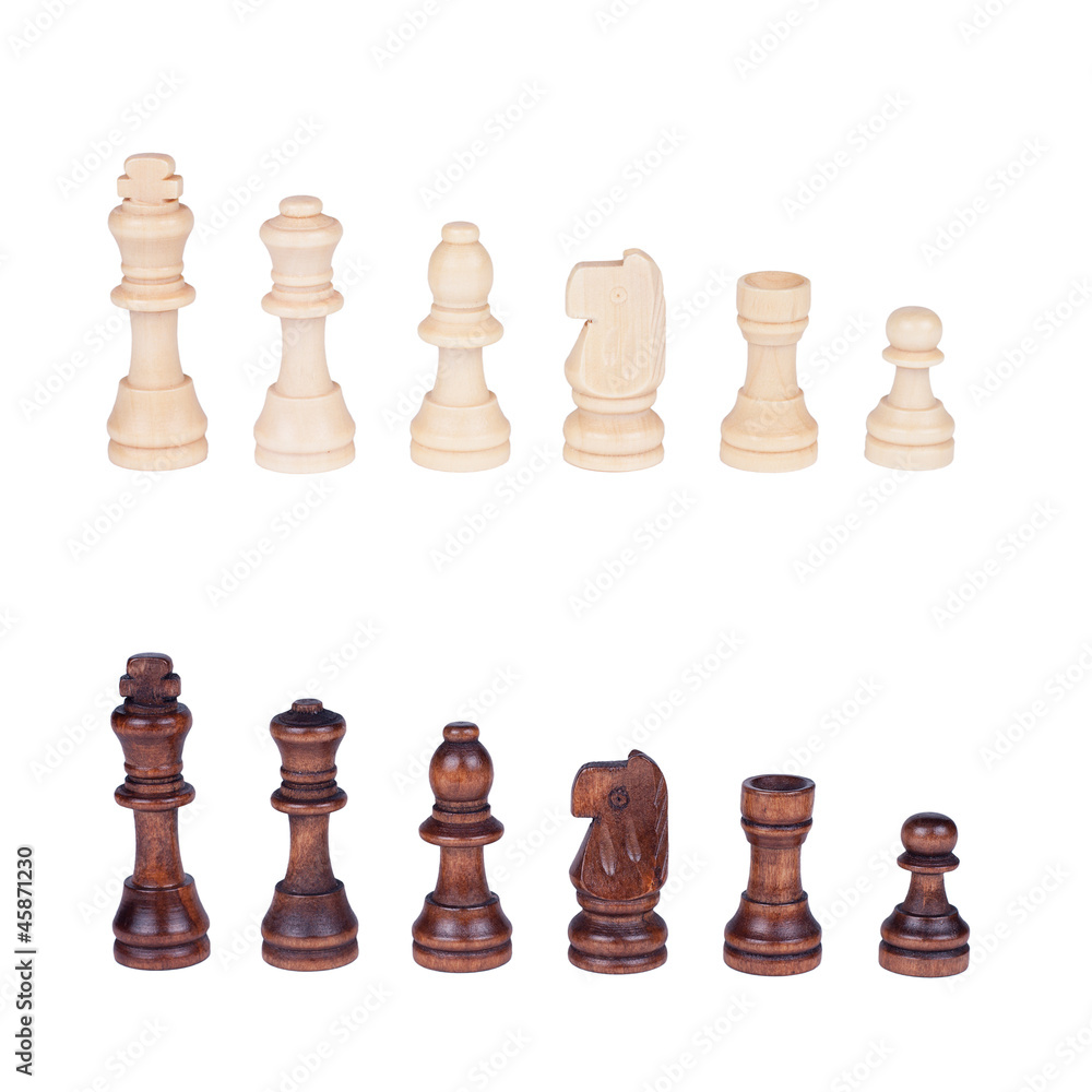 chess figures set isolated over white background chess figures set isolated over white background