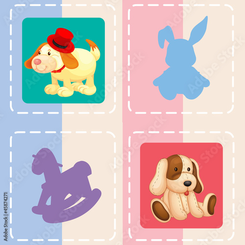 illustration of a toy on a colored background