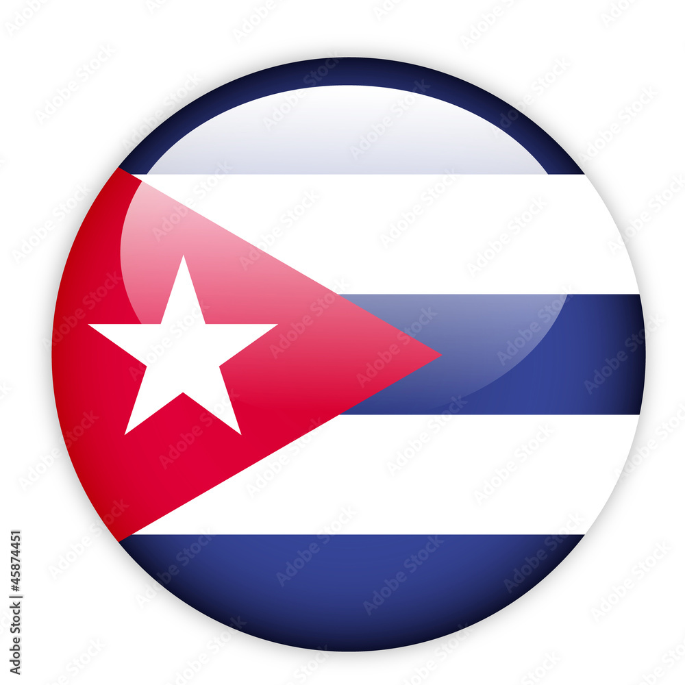 Cuba flag button Cuba flag button
