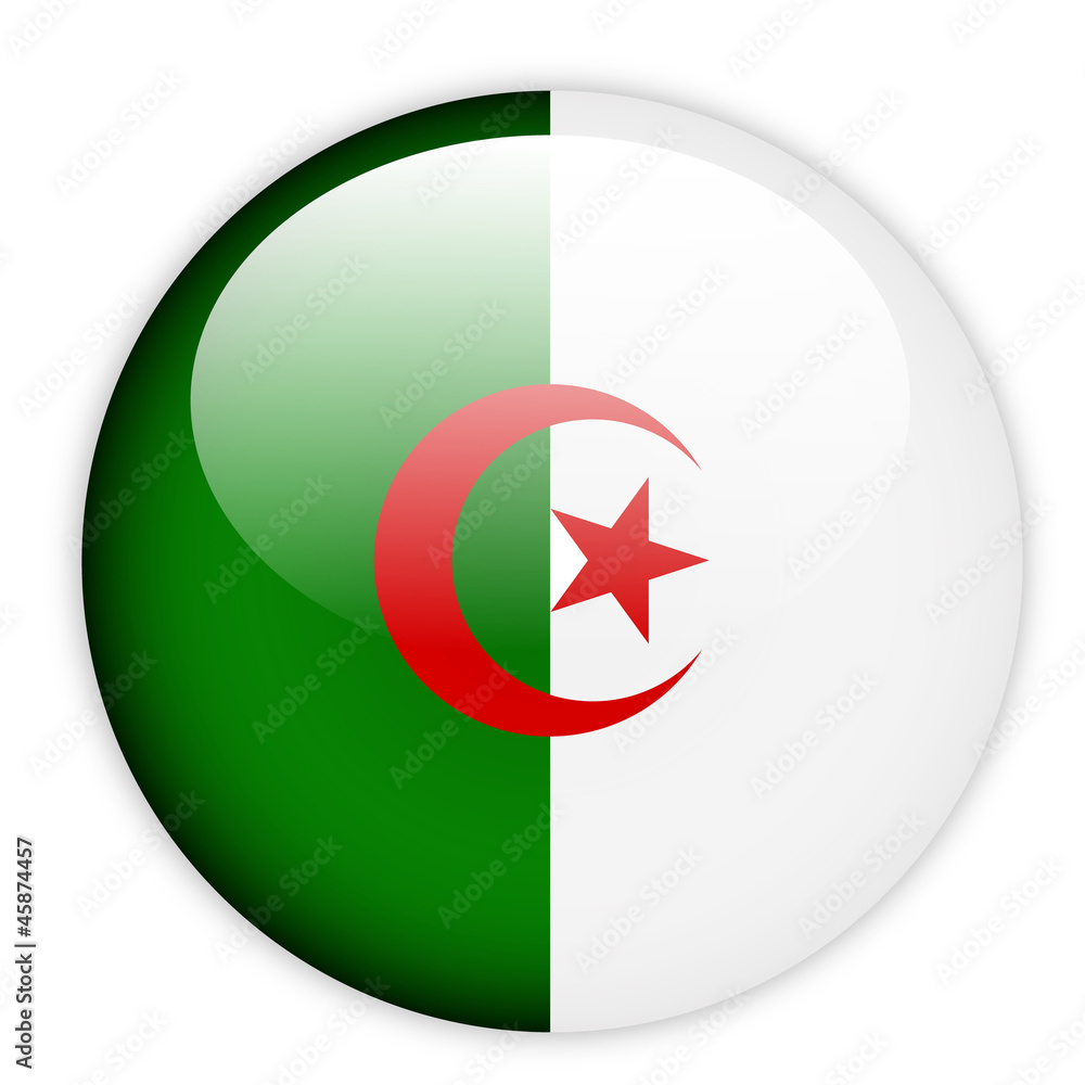 Algeria flag button Algeria flag button