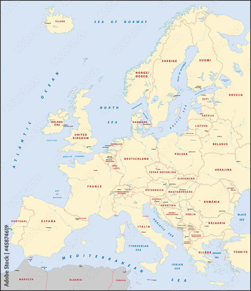 Fototapeta premium Europakarte