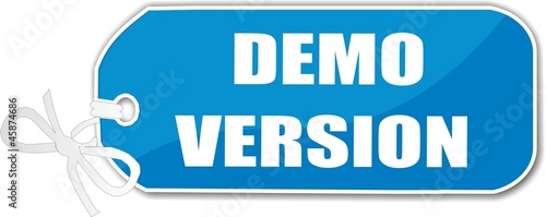 étiquette demo version