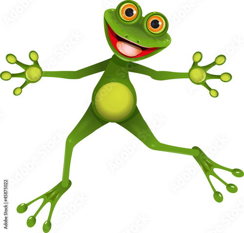 happy green frog