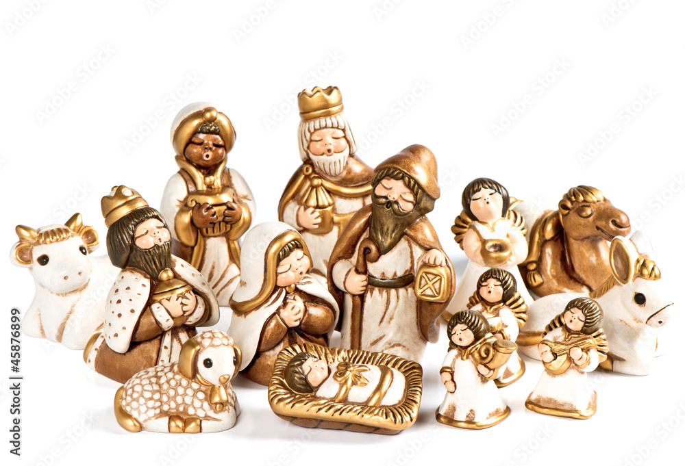 christmas crib. nativity scene. holy family