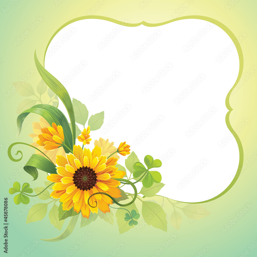 Fototapeta premium flower frame template