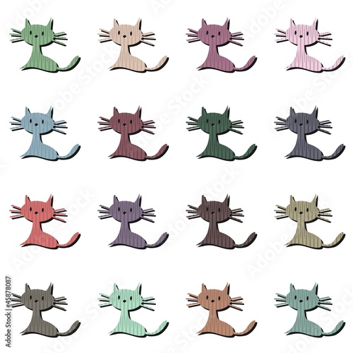 nice scrapbook cats on white