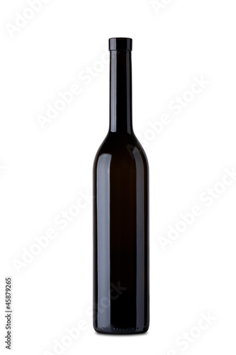 Red wine bottle isolated on white backgroud