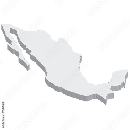 メキシコ　地図　３D　立体
