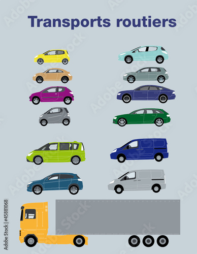 Voitures et camion