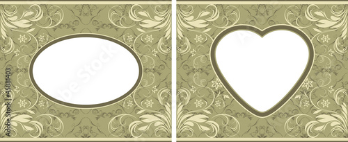 Olive ornamental frames