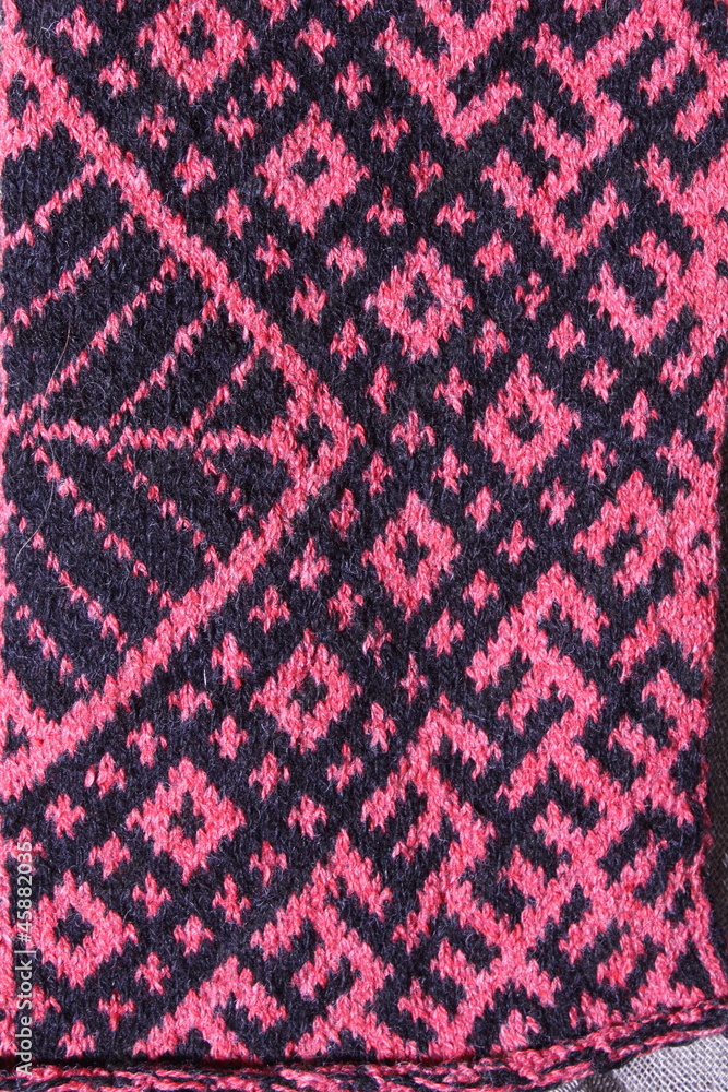 knit cloth with national symbols