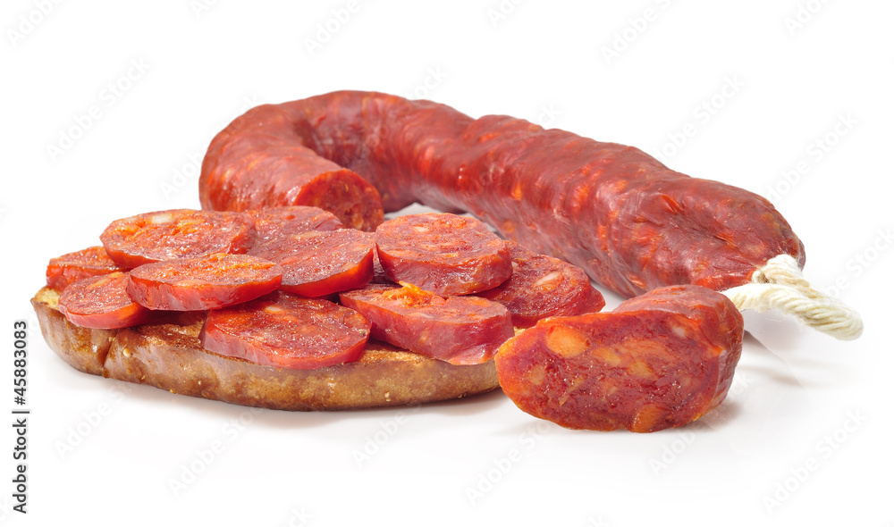 Aperitivo y barra de chorizo. Aperitivo y barra de chorizo.