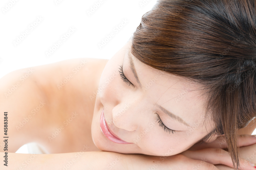 Beautiful young woman on white background. Portrait of asian. Beautiful young woman on white background. Portrait of asian.