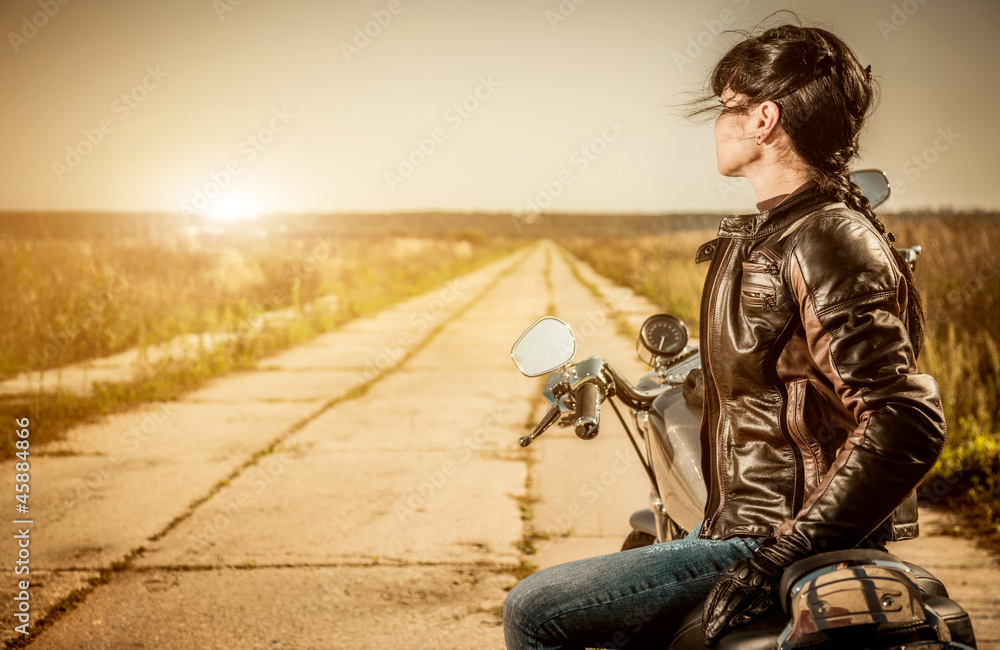 Obraz premium Biker girl