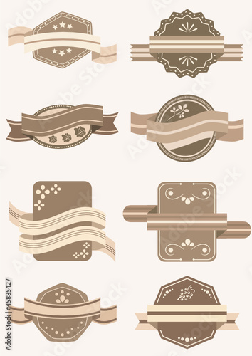 brown labels set