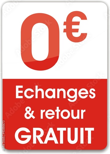 bouton échanges & retour gratuit