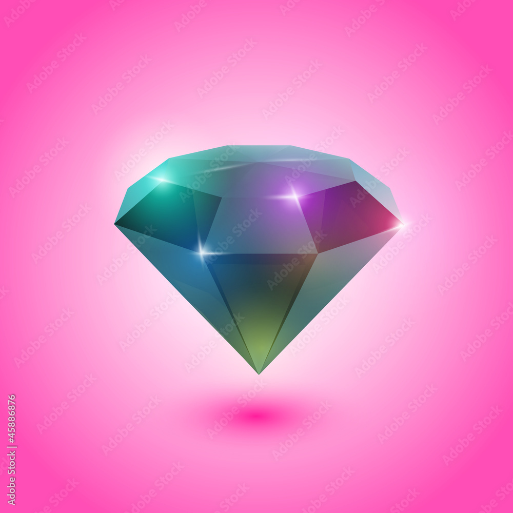 A beautiful quartz gem (vector object) A beautiful quartz gem (vector object)