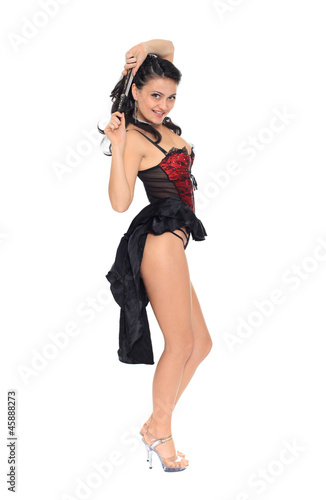 Sexy moulin rouge girl wearing hot lingerie