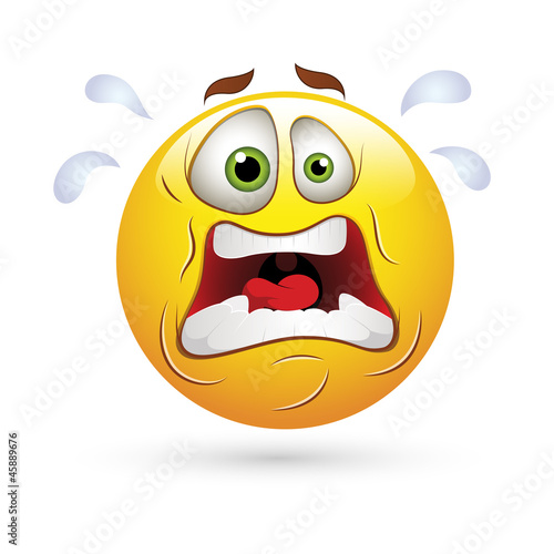 Smiley Emoticons Face Vector - Shocking Expression