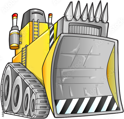 Apocalyptic Bulldozer Vector Illustration