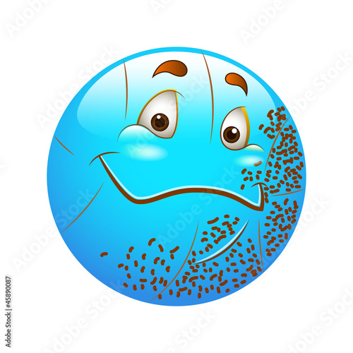 Smiley Emoticons Face Vector - Unshaved