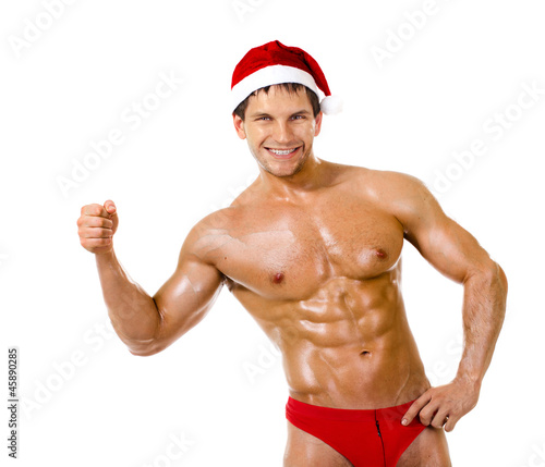 sexy man Santa Claus