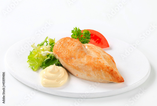 Chicken breast fillet with mayonnaise