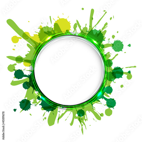 Dialog Balloons With Green Blobs