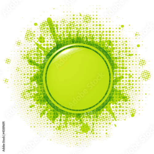Green Blobs With Speech Bubble