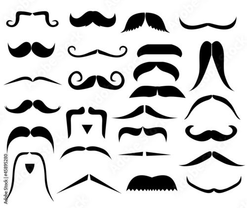 Set of moustaches