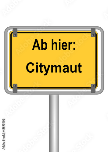 Ortsschild Citymaut