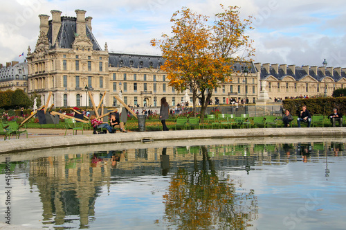 People relax at Tuileries gardens