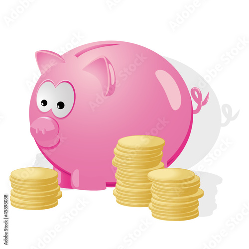tirelire cochon et économies