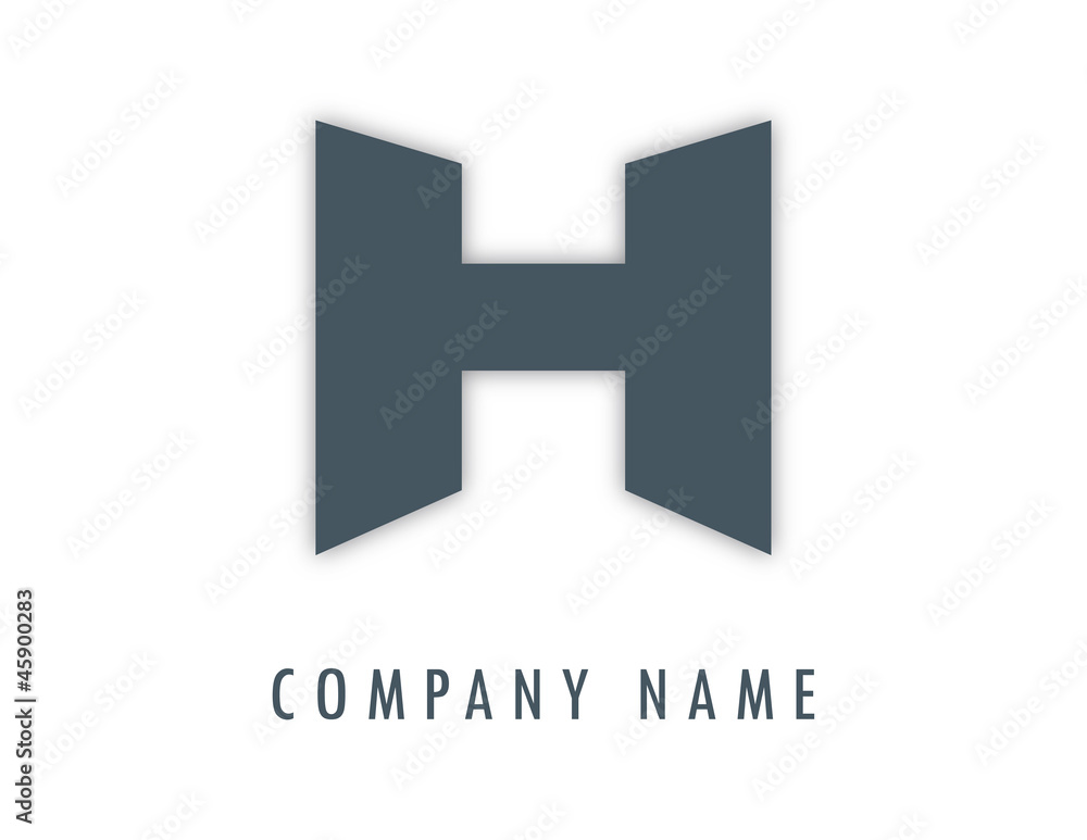Obraz premium H grey logo