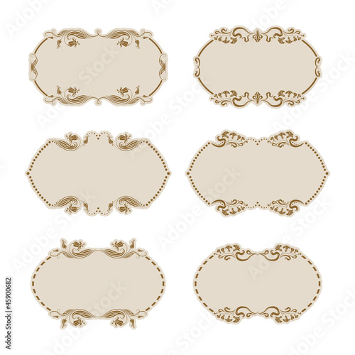 Set of ornate vector frames