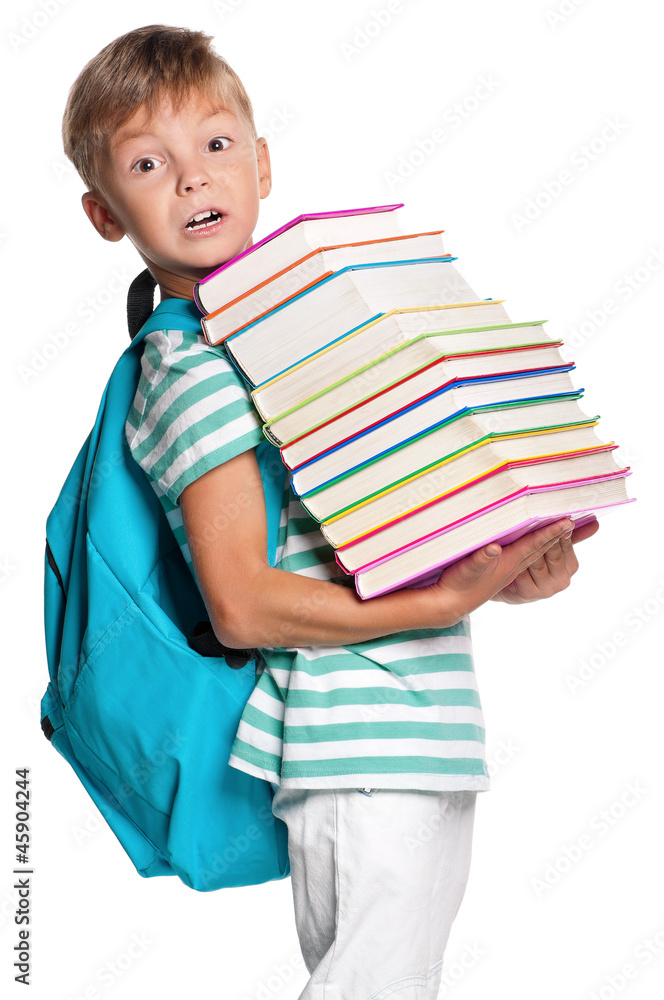 Little boy with books Little boy with books