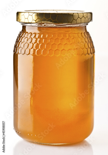 honey pot preserved, isolated on white