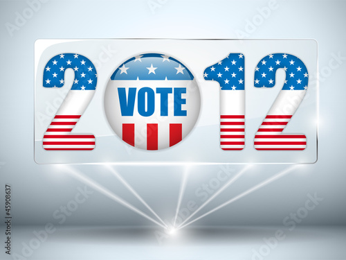 United States Election Vote Button Background.