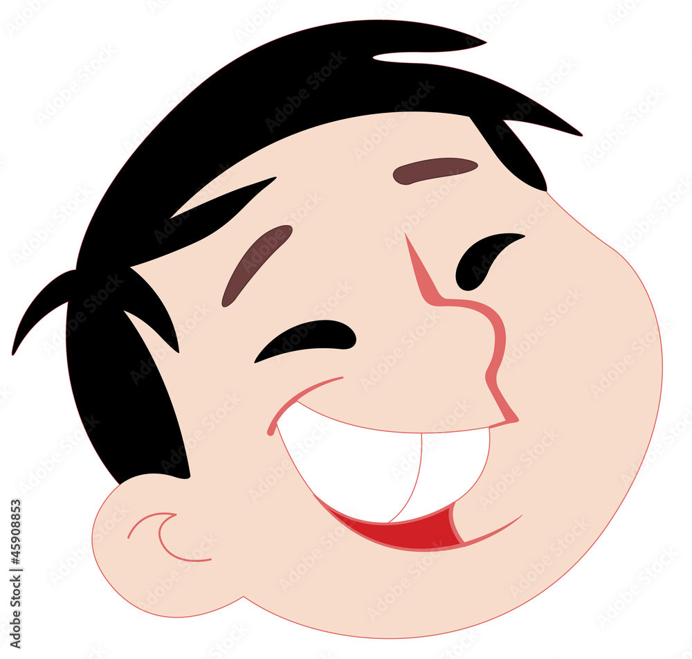Happy Kid Face Vector Illustration Happy Kid Face Vector Illustration